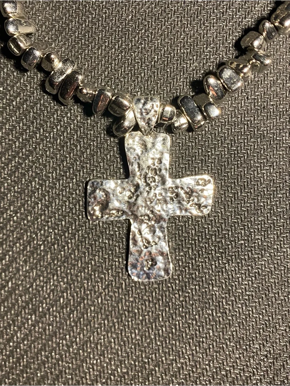 Silver-Tone Seaside Cross Chain
